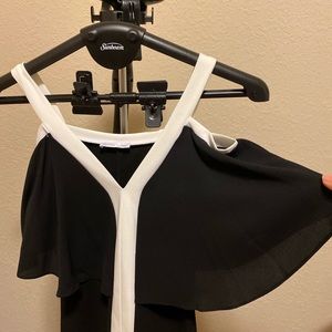 Zara black and white dress